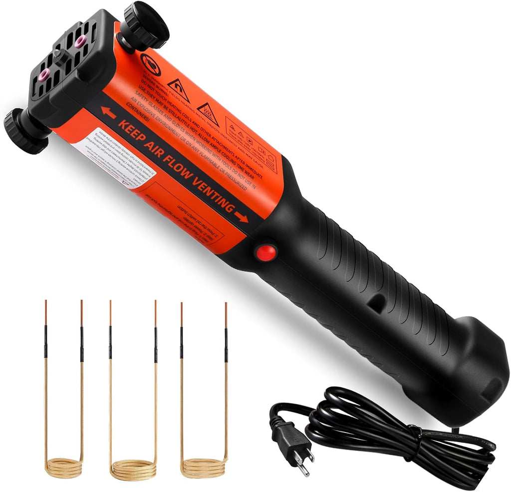 Magnetic Induction Heater 1300W Bolt Removal Kit, 25S Fast Heat Induction Tool with 3 Coils, Nut Buster Tool for Automotive & Mechanical Repair, Induction Bolt Heater with Overheat Protection