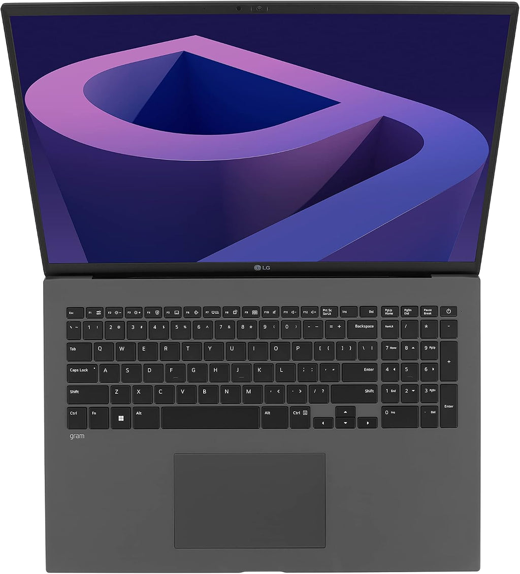 LG gram (2022) 17Z90Q Ultra Lightweight Laptop, 17' (2560 x 1600) IPS Display, Intel Evo 12th Gen i7 1260P Processor, 32GB LPDDR5, 2TB NVMe SSD, FHD Webcam, WiFi 6E, Thunderbolt 4, Windows 11, Gray