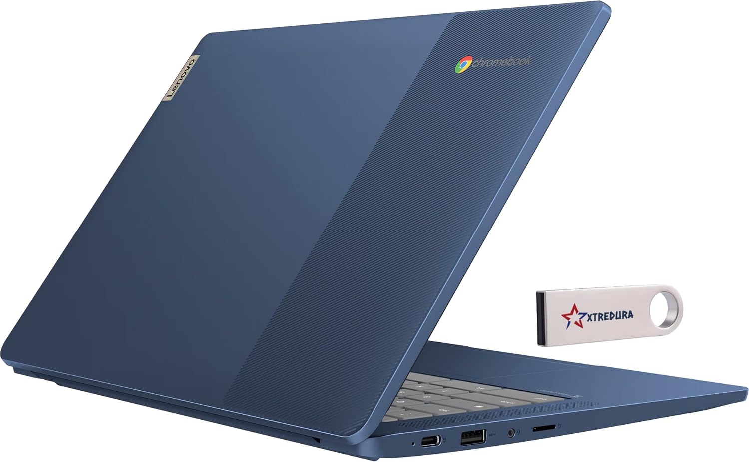 Lenovo Flagship Chromebook, 14'' FHD Touchscreen Slim Thin Light Laptop Computer, 8-Core MediaTek Kompanio 520 Processor, 4GB RAM, 64GB eMMC, WiFi 6,Chrome OS, Abyss Blue, w/USB Flash Drive