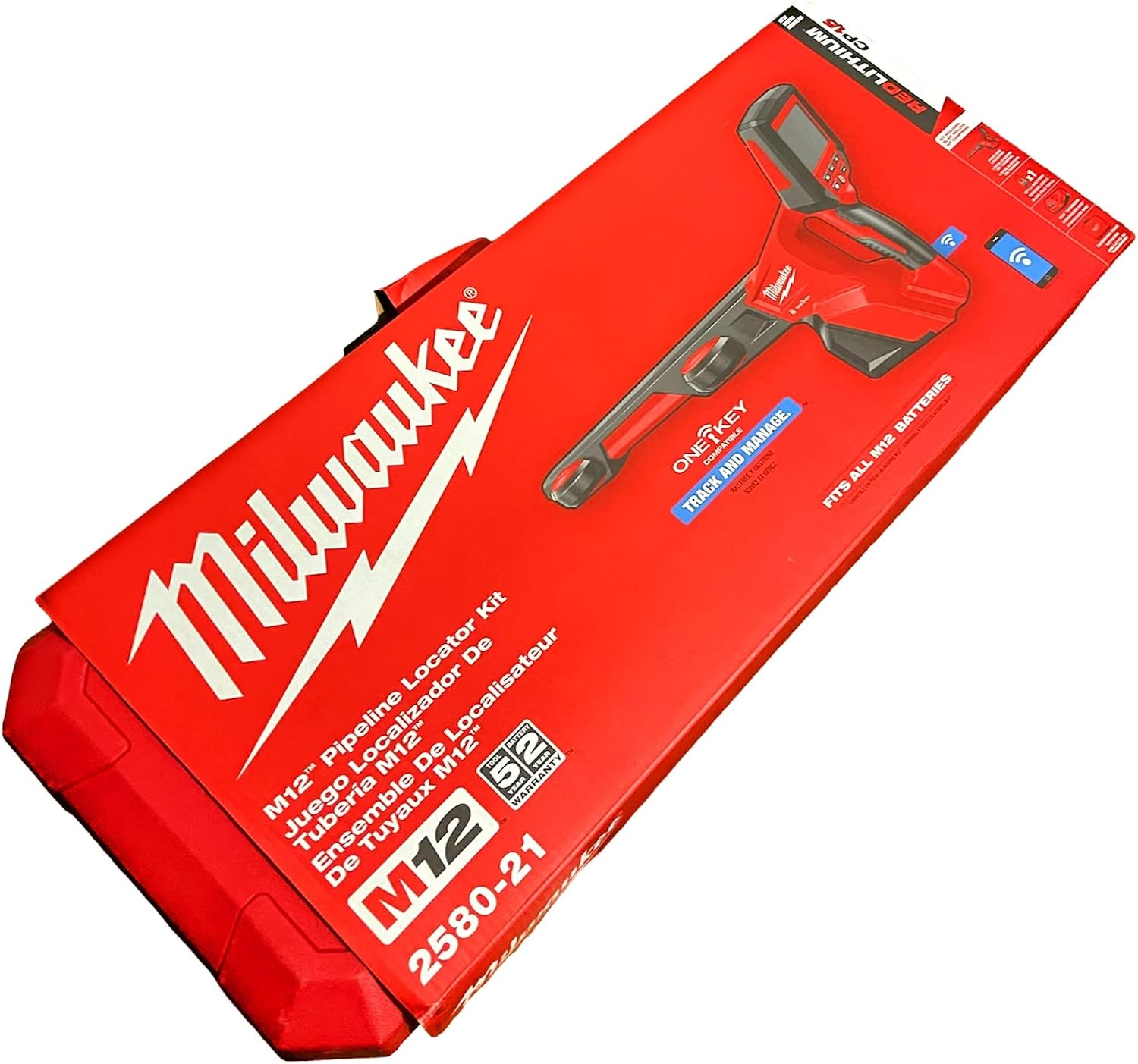 Milwaukee M12 ONE-KEY 12-Volt Lithium-Ion Wireless Hand-Held Pipeline Locator Kit with Battery and Charger - NEW!! (2580-21)