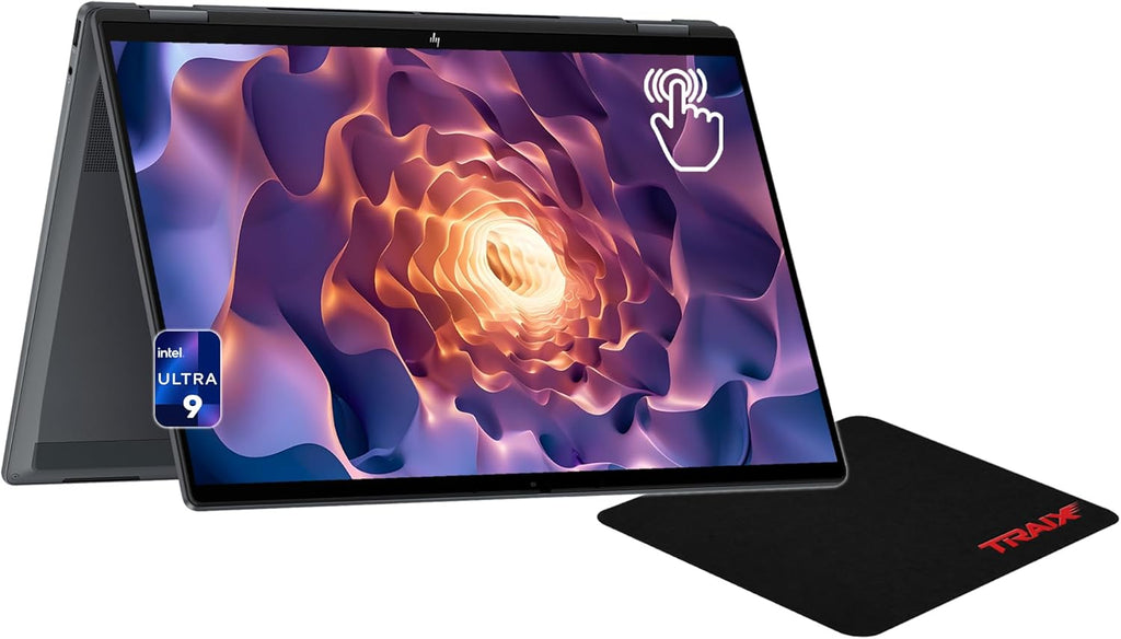 HP OmniBook X Flip Next Gen AI 16 Laptop, Intel Ultra 9-288V, 32 GB LPDDR5x RAM, 2 TB SSD PCIe, 16' 3K (2880x1800) Touchscreen, Intel Arc 140V, Backlit Keyboard, W11 Home, Eclipse Gray+Traix Mousepad
