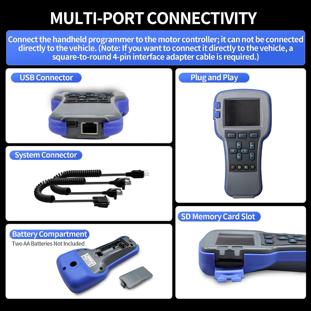 1313-4331 Handheld Programmer for Golf Carts, 1313-4431 OEM Grade Tool | Universal Diagnostic Programming Tool for Curtis Controllers, 1313-4401 Handset Programmer for Forklifts, AWP, Easy-to-Use