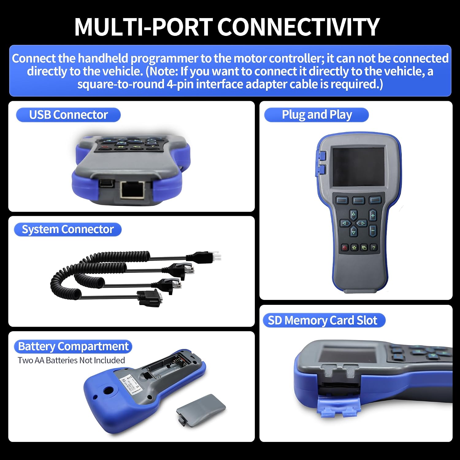 1313-4331 Handheld Programmer for Golf Carts, 1313-4431 OEM Grade Tool | Universal Diagnostic Programming Tool for Curtis Controllers, 1313-4401 Handset Programmer for Forklifts, AWP, Easy-to-Use