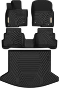 YITAMOTOR Floor Mats & Cargo Liner Fit for Mazda CX-5 2017-2021, TPE All Weather Custom Fit Floor Liners for Mazda CX5, 1st & 2nd Row and Trunk Liner Car Mats Set Accessories, Black