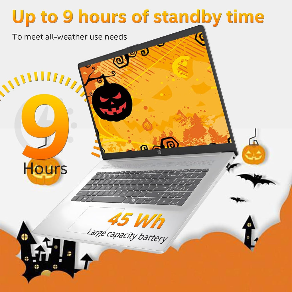 HP 17 Laptop for College Student & Business, Powerful Processor AMD Ryzen 5, 17.3 inch FHD Display, 16GB RAM + 1TB SSD, Windows 11 Pro, Copilot AI, Numeric Pad, Patented KB Kit