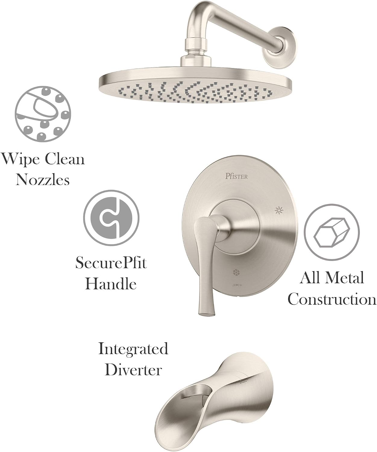 Pfister LG89-7RHK Rhen 1-Handle Shower Only Trim, Brushed Nickel