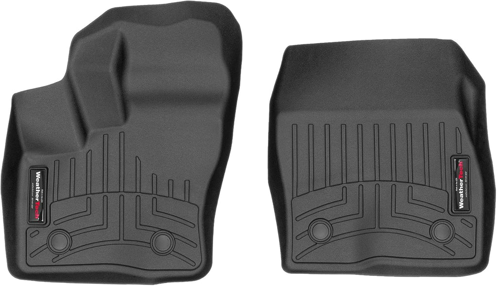 WeatherTech Custom Fit FloorLiners for Ford Transit Connect - 1st Row (4412161V), Black