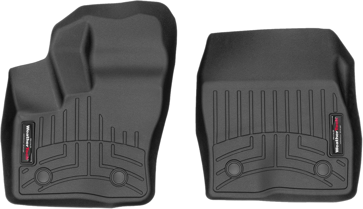 WeatherTech Custom Fit FloorLiners for Ford Transit Connect - 1st Row (4412161V), Black