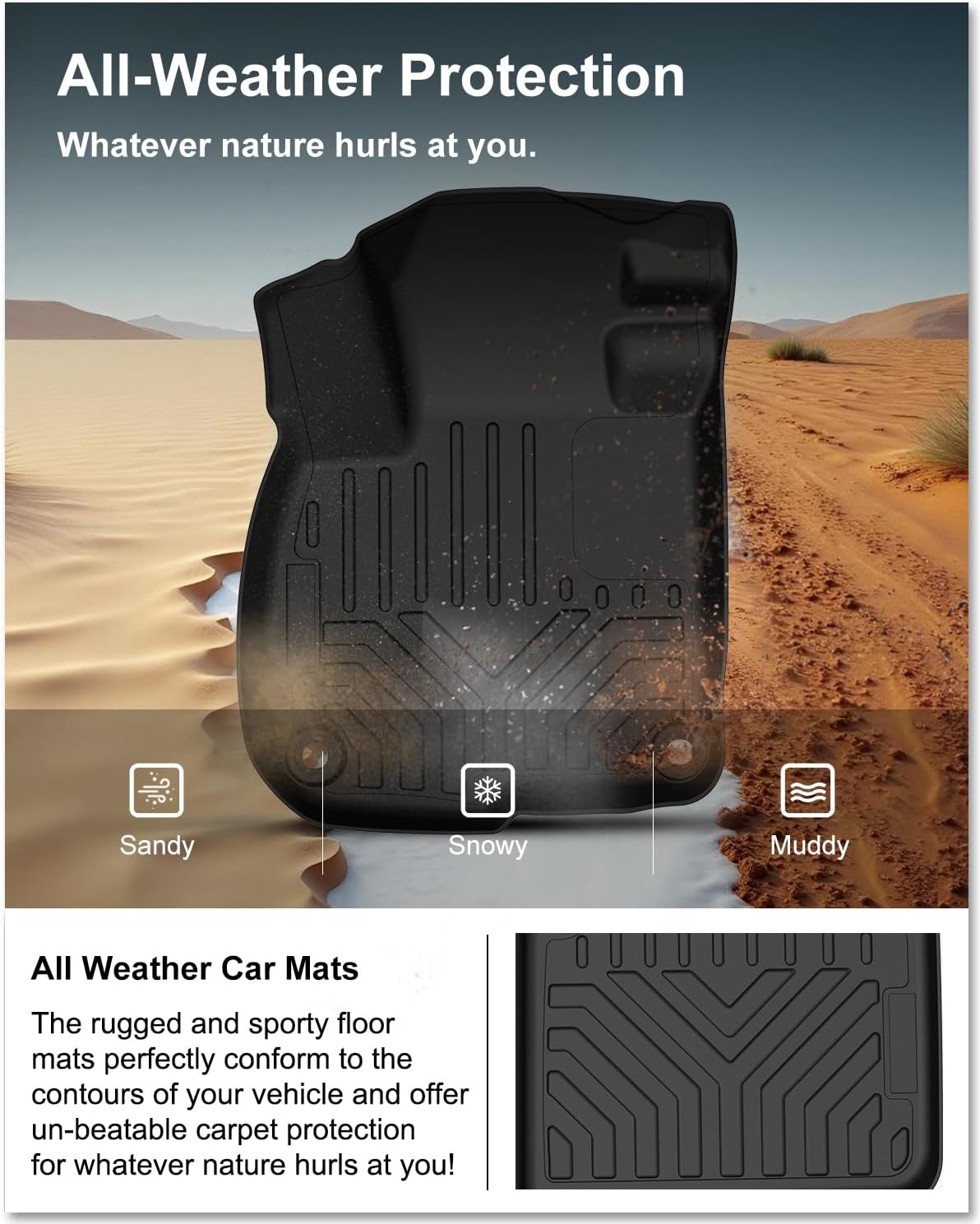 KIWI MASTER Floor Mats & Cargo Mat for 2017-2022 Honda CR-V (Tray in Lower Position), Custom Fit All Weather Car Mats, Heavy Duty TPE Floor Liners, Front & Rear & Tray Trunk Mat Set, Black