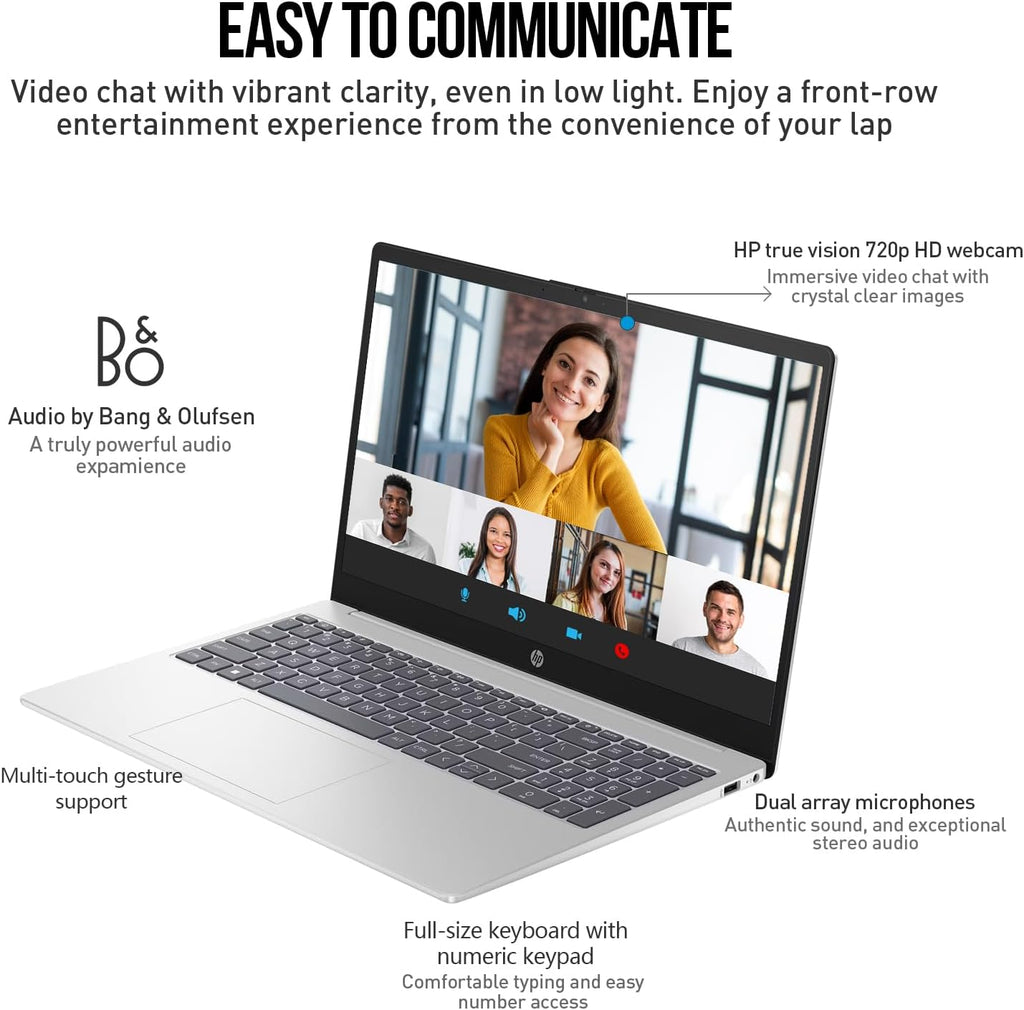 HP 15 Inch Laptop Touchscreen Computer PC, 15.6 FHD IPS Touch Screen Business Laptop, Intel 10-Core i7-1355U, Windows 11 Pro Lifetime Office, 24GB RAM 512GB SSD+512GB Docking Set, 10 Key Number Pad