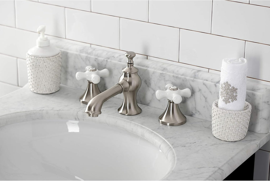 Kingston Brass KC7068PX Vintage 8 in. Widespread Bathroom Faucet, Brushed Nickel