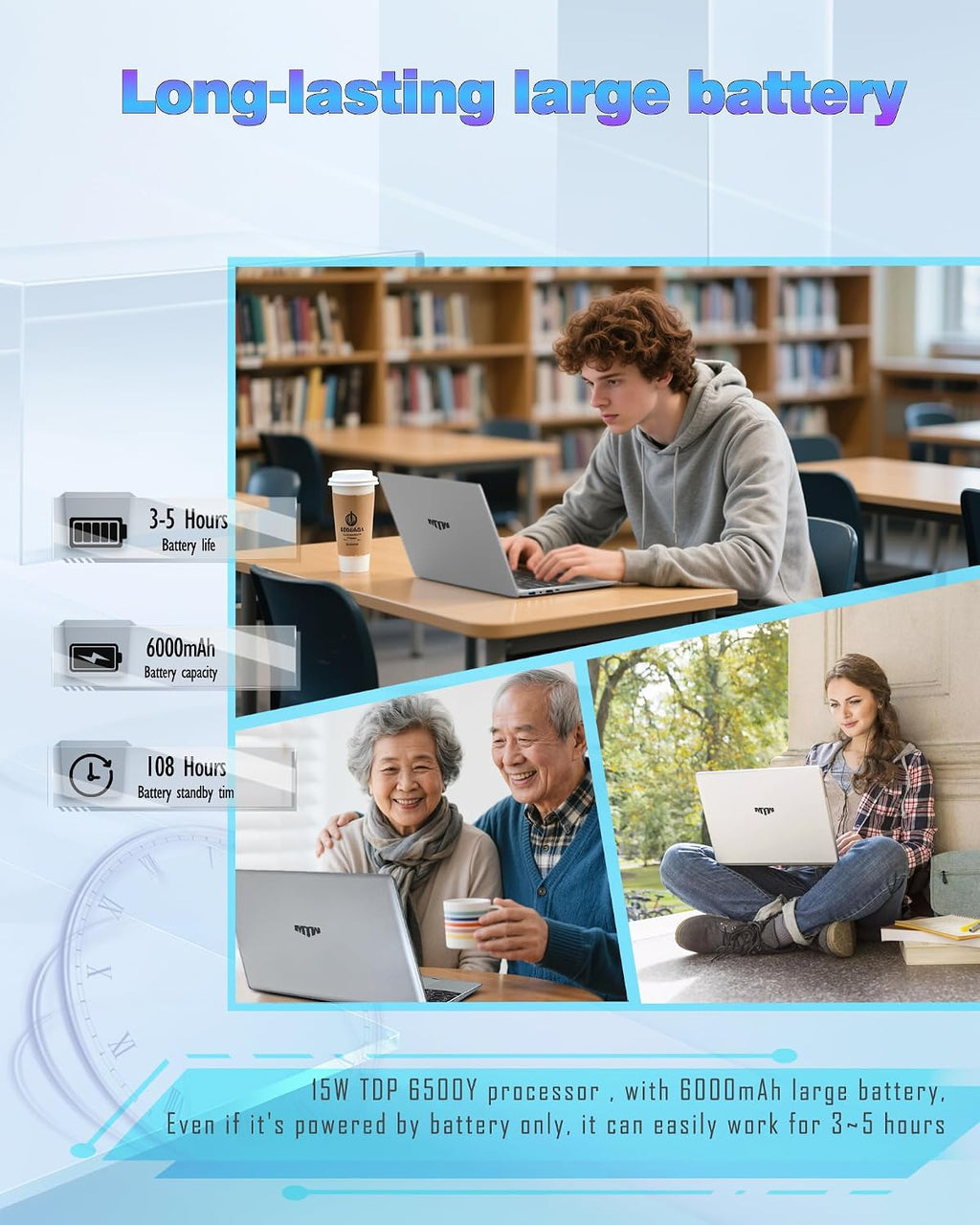 Laptop Computers,15.6' IPS 1080P Screen,6500 Y Processor 3.4Ghz (Beat n5095) 16GB RAM 1TB SSD, Laptops with Fingerprint Recognition Backlit Keyboard,WiFi,USB C 3.0, Webcam, HDMI