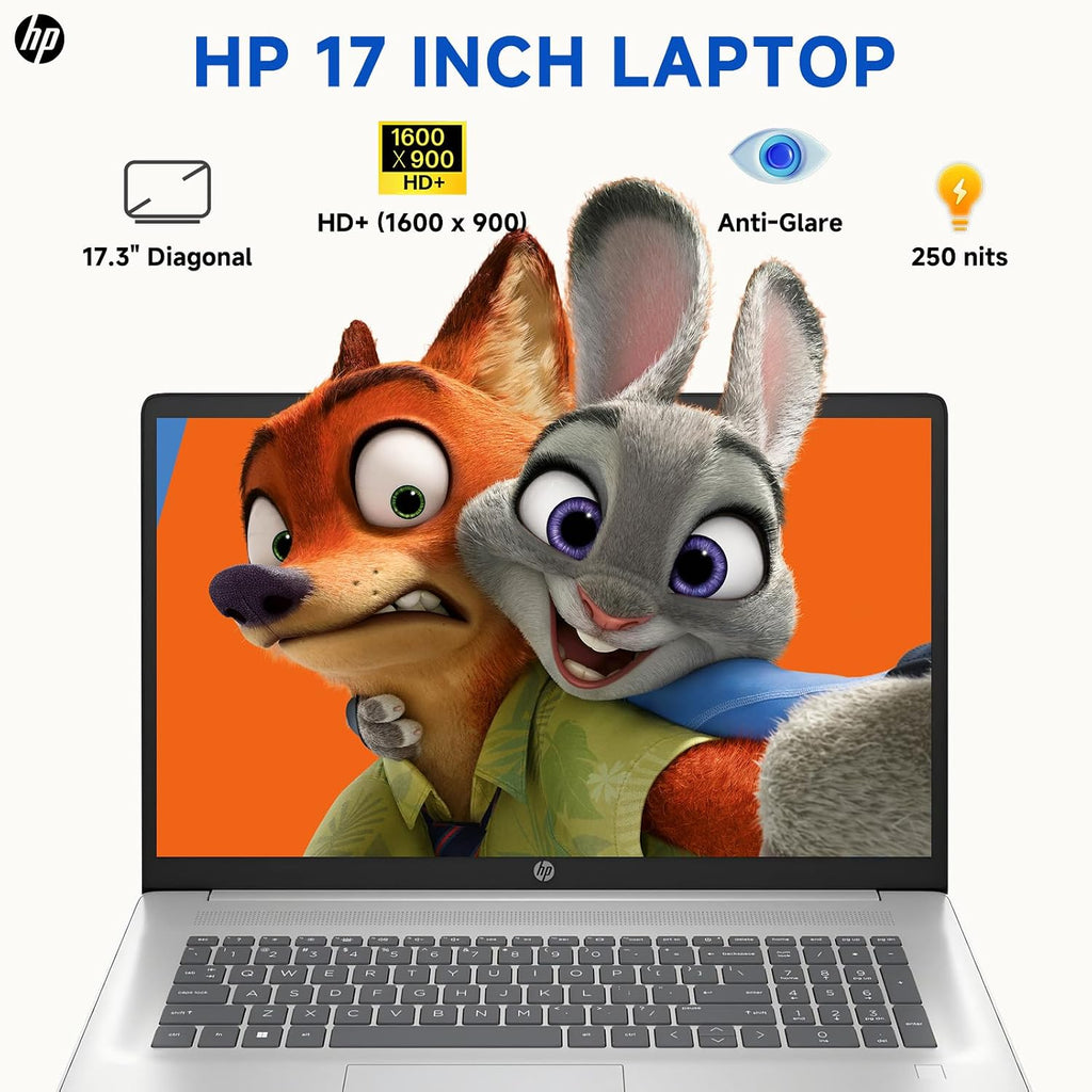 HP 17 inch Laptop, Intel 10-Core i5-1334U, 17.3' HD+ Anti-Glare Display, 32GB RAM, 1TB SSD, Backlit Keyboard, Fingerprint Reader, Windows 11 Pro, Wi-Fi 6, for Business Student, REDRAGON Accessories