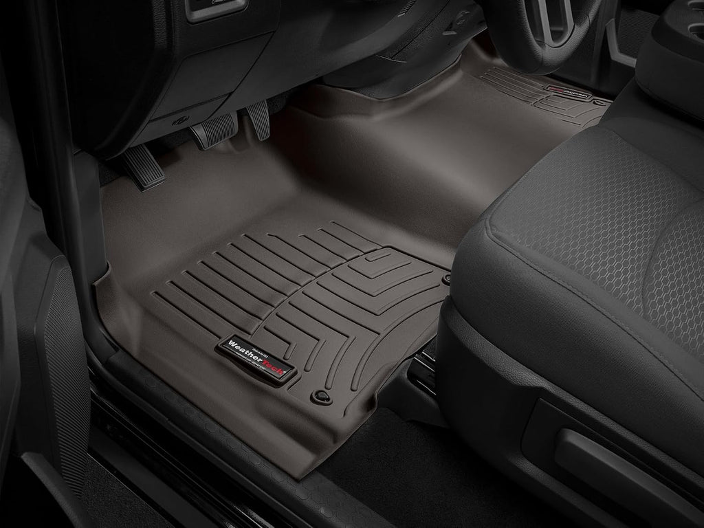 Weathertech Custom Fit FloorLiners for Dodge Ram Truck 1500 Classic, Ram 1500 Classic, Ram 1500-1st Row - Over The Hump (474641), Cocoa