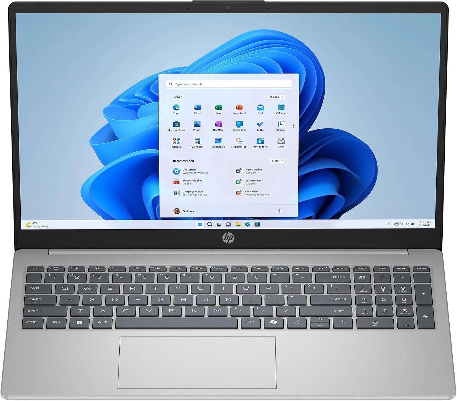 HP 15.6' FHD Touchscreen Laptop Computer for Business, AMD Ryzen 7 7730U (Up to 4.5GHz), 64 GB RAM, 1 TB SSD, AMD Radeon Graphics, WiFi 6, Long Battery, HD Webcam, Copilot Key, Windows 11 Pro, Silver
