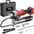 Ecarke Cordless Grease Gun Compatible with Milwaukee 18V Battery, 12000PSI Max Electric Grease Gun, Dual Pistol & in-Line Grip, Works with Bulk & Cartridge Grease, 39' Hose & 4 Couplers (Tool Only)