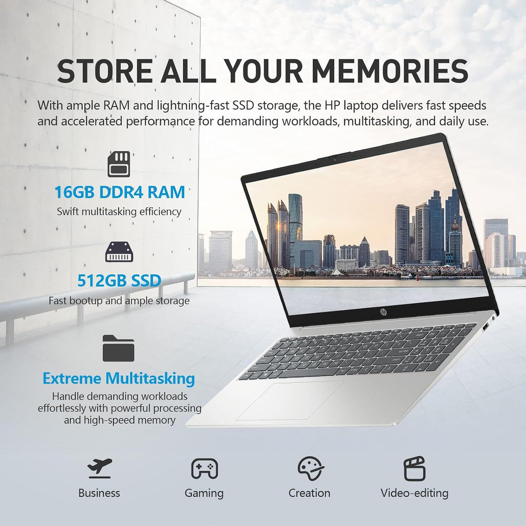 HP 15.6 Laptop Touchscreen Computer, Intel 10-Core i5, Touch Screen Laptop 15 Inch, 16GB RAM 512GB SSD, Windows 11 Pro, 10-Key Number Pad, Killer Wi-Fi 6E