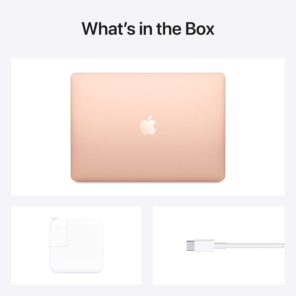 2020 Apple MacBook Air Laptop: Apple M1 Chip, 13' Retina Display, 8GB RAM, 256GB SSD Storage, Backlit Keyboard, FaceTime HD Camera, Touch ID. Works with iPhone/iPad; Gold