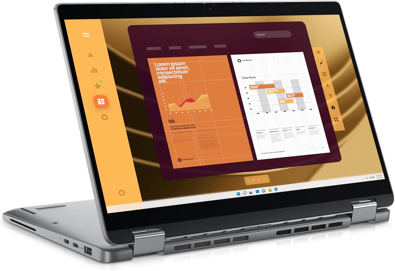 Dell 2025 Laptop | Latitude 5350 2-in-1 | 13.3' 1920x1080 Touch IPS | Intel 12-Core Ultra 7 165U vPro | 16GB LPDDR5 | 1TB SSD | Win10 Pro | Wi-Fi 6E - BT 5.3 - Backlit KB - 1080p Camera - Grey