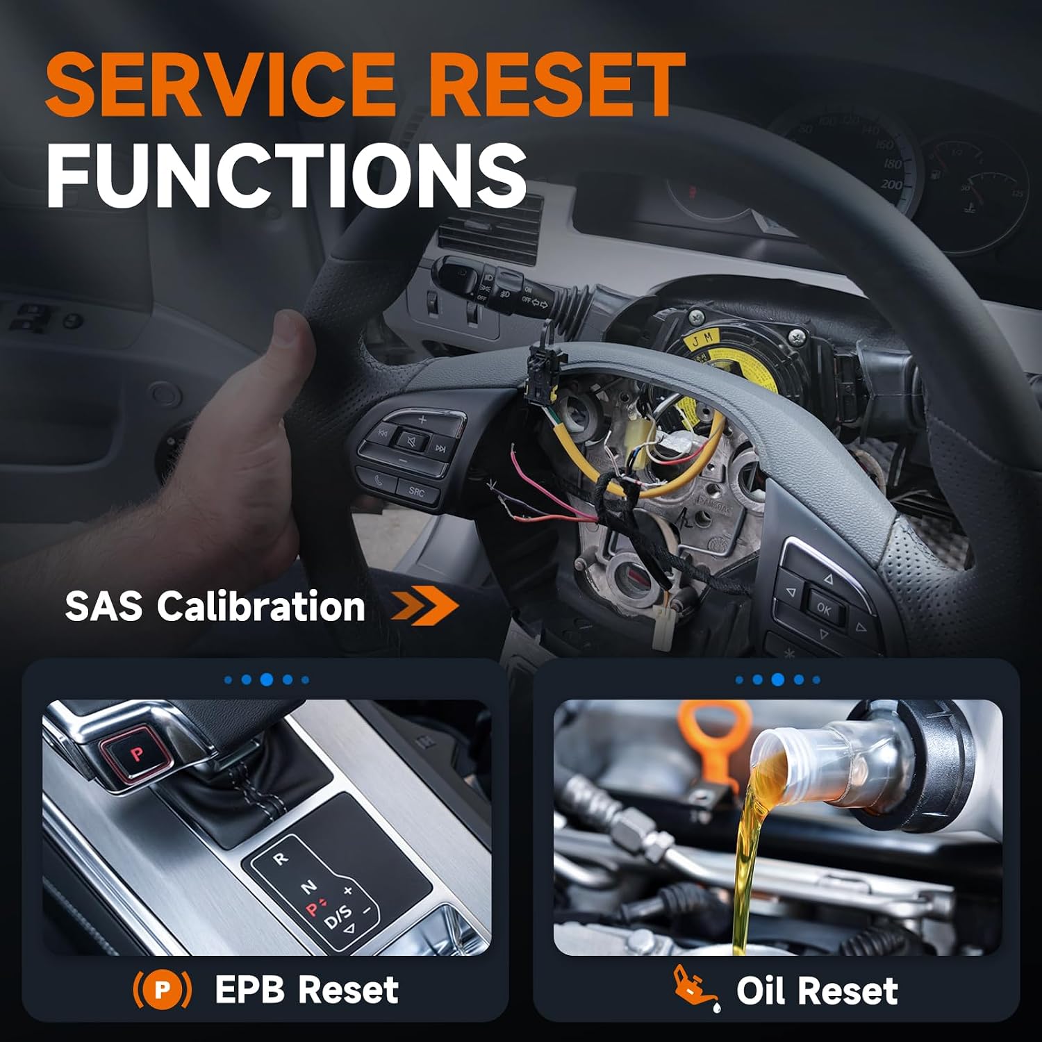 FOXWELL NT630 Plus OBD2 Scanner with ABS and SRS, Brake Code Reader with Auto Bleed, ABS Module Bidirectional Control, Oil EPB SAS Reset, Check Engine Light, Live Data, No Subscription Required