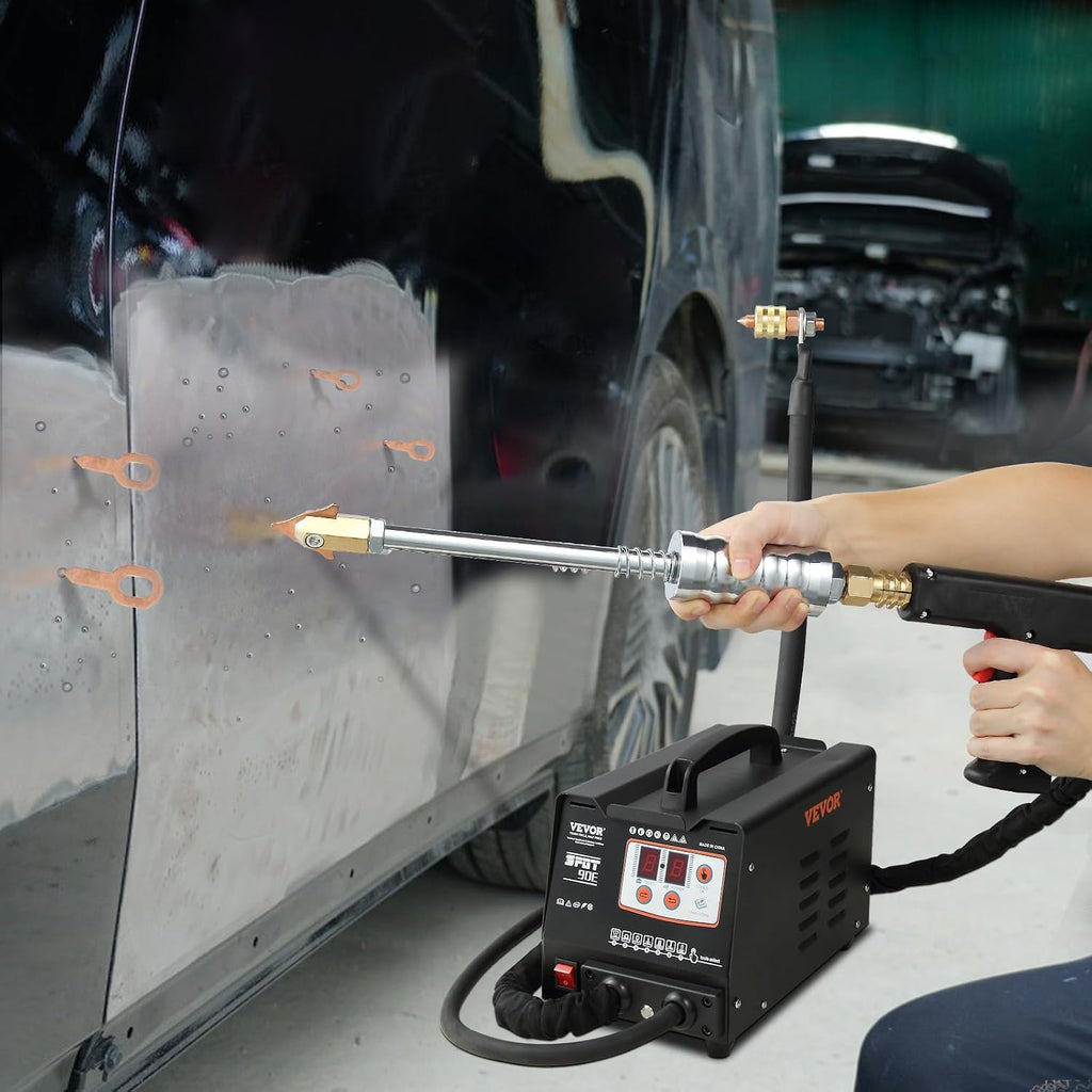 Bestauto VEVOR 110V Spot Welder Dent Puller, 3000W Stud Welder Dent Repair Kit, 7 Models Spot Welding Machine for Car Body Dent Repair