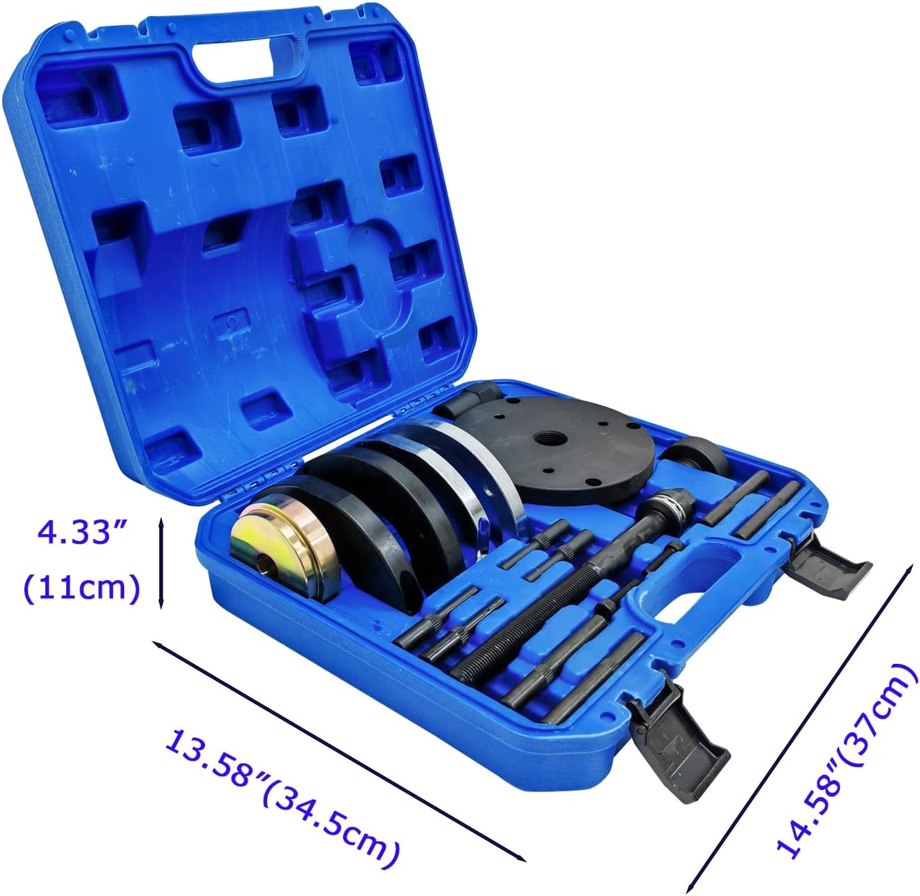 INTBUYING 20PCS Wheel Hub Bearing Unit Tool Set Installer Removal Automotive Mechanics Tool Kit Heavy Duty Bearing Splitter with Case 82mm