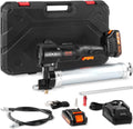 VEVOR Cordless Grease Gun, 20-Volt, 10,000 PSI, 39' Long Hose, Electric Grease Gun Kit Professional High Pressure Battery Powered Grease Gun with Carrying Case, Two Batteries & Charger Included, Black