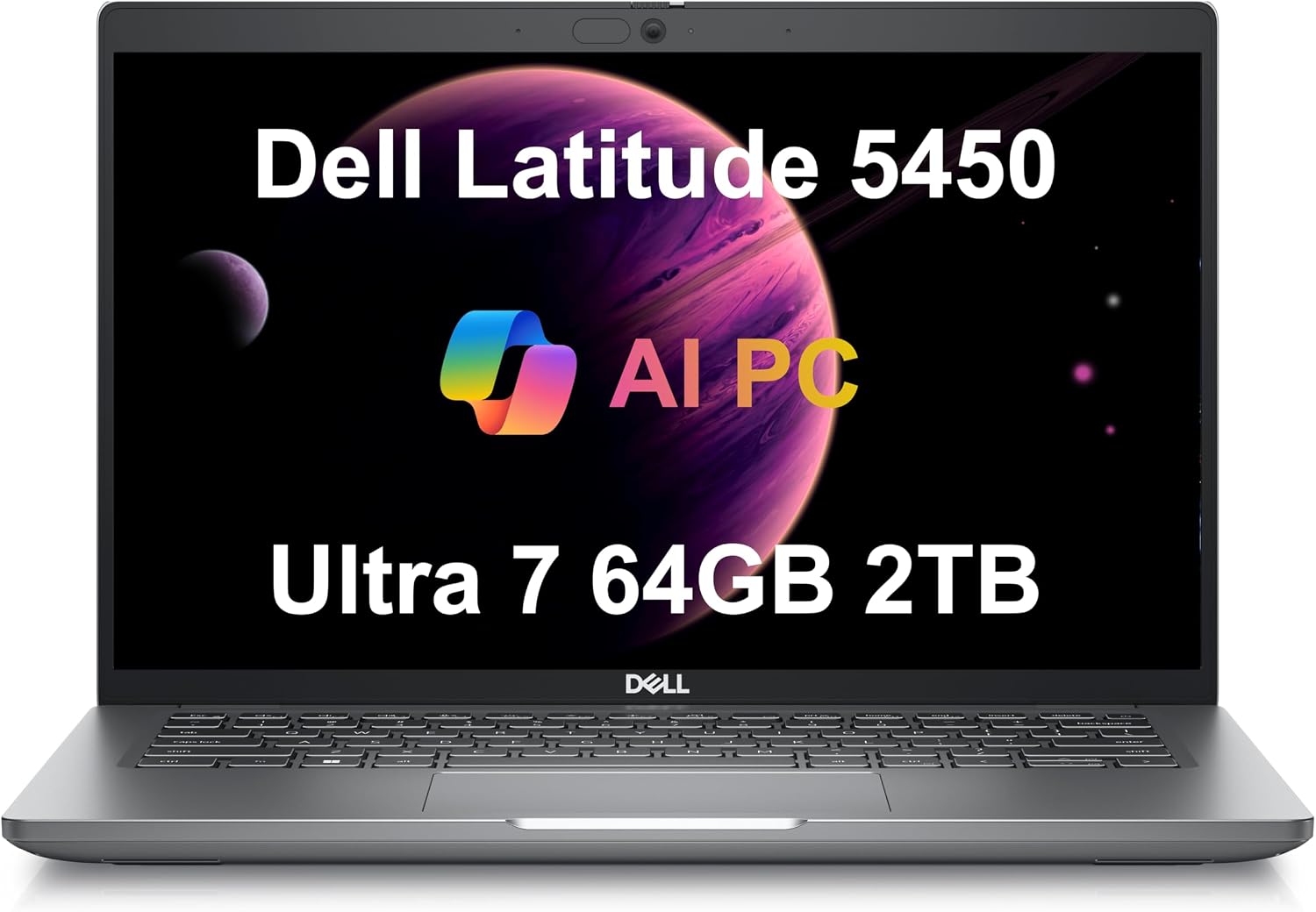 Dell Latitude 5450 Business Laptop (14' FHD, Intel 12-Core Ultra 7 155U, 64GB DDR5 RAM, 2TB SSD), Fingerprint, 1080p IR Webcam, 2x Thunderbolt 4, Ethernet, HDMI, Win 11 Pro, Durable Premium for Work