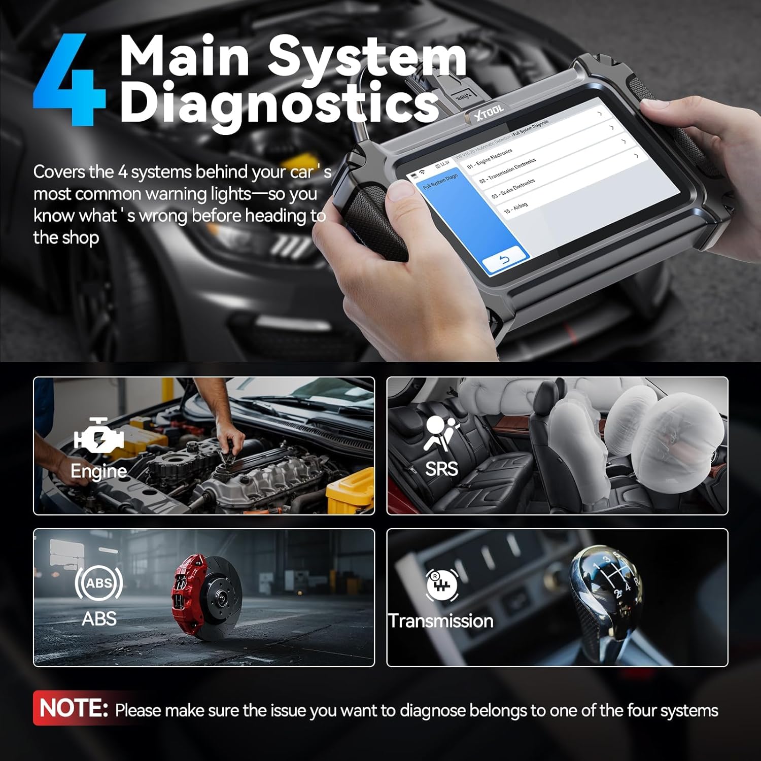 XTOOL D5S OBD2 Scanner, 16 Resets, Car Scanner for Engine ABS SRS Transmission, Crank Sensor Relearn, Throttle Relearn, EPB, Code Reader for Cars and Trucks, CAN FD&FCA Scan Tool, Lifetime Free Update