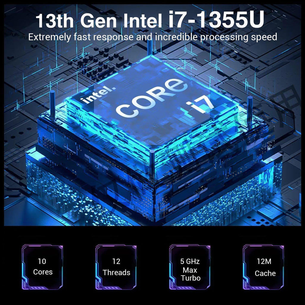 HP 15.6' FHD Touchscreen Laptop 2025-2026 Student Business, Ultra Powerful AI Computer, Lifetime Office, 10-Core Intel i7, 16GB RAM, 1TB Storage (512GB SSD+500GB Ext), Wi-Fi 6, HubxcelAccs, Win 11 Pro