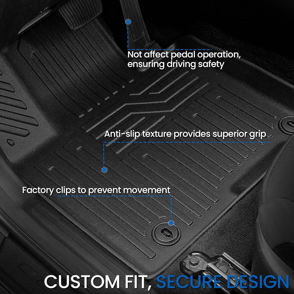 Floor Mats Set for Hyundai Tucson 2022-2025 2026 Hybrid Version (Not fit Gas and PHEV), All Weather TPE Cargo Liner Backrest Mat Trunk Mat Door Sill Guards Accessories