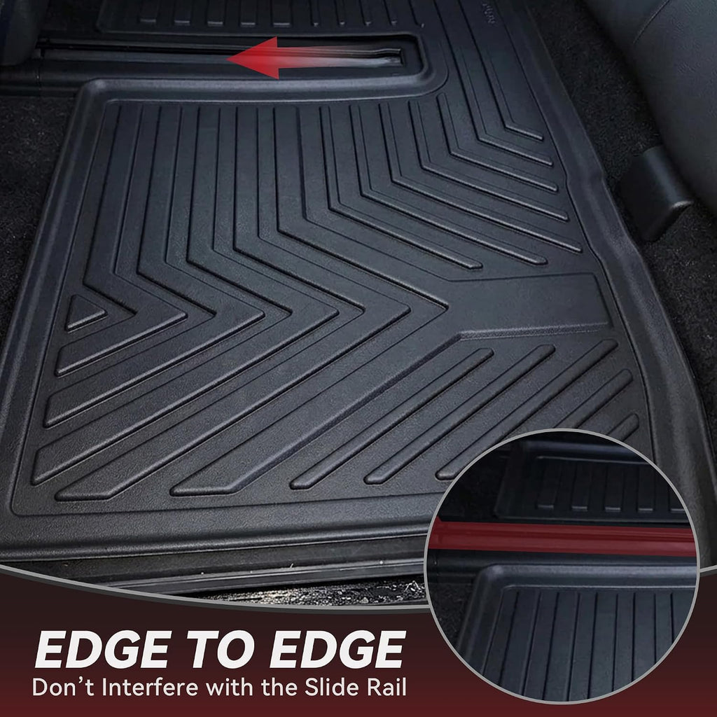 YITAMOTOR Floor Mats for Nissan Pathfinder 2013-2020, Infiniti QX60 2014-2020, JX35 2013, Custom Fit All Weather Anti-Slip TPE Rubber Mat, Pathfinder Accessories, 3 Row Automotive Floor Liners, Black
