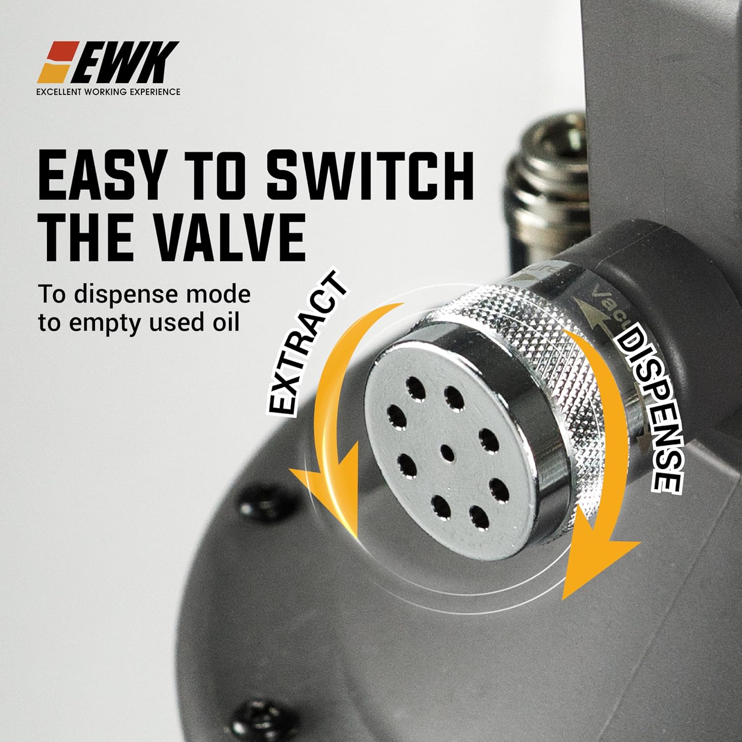 EWK 13.5L Heavy Duty Pneumatic Oil Extractor/Dispenser Pump, Fluid Vacuum Evacuator with Reinforced Tank, Oil Change Pump for Automotive Large Engines
