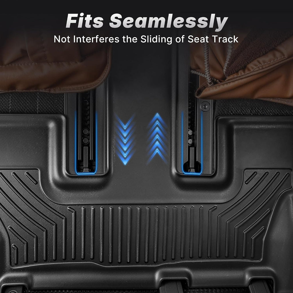 OEDRO Floor Mats & Trunk Mat with Backrest Mat Fit for Honda Pilot 2026 2025-2023,Custom Fit TPE All Weather Floor Liners, Back Seat Protector Accessories