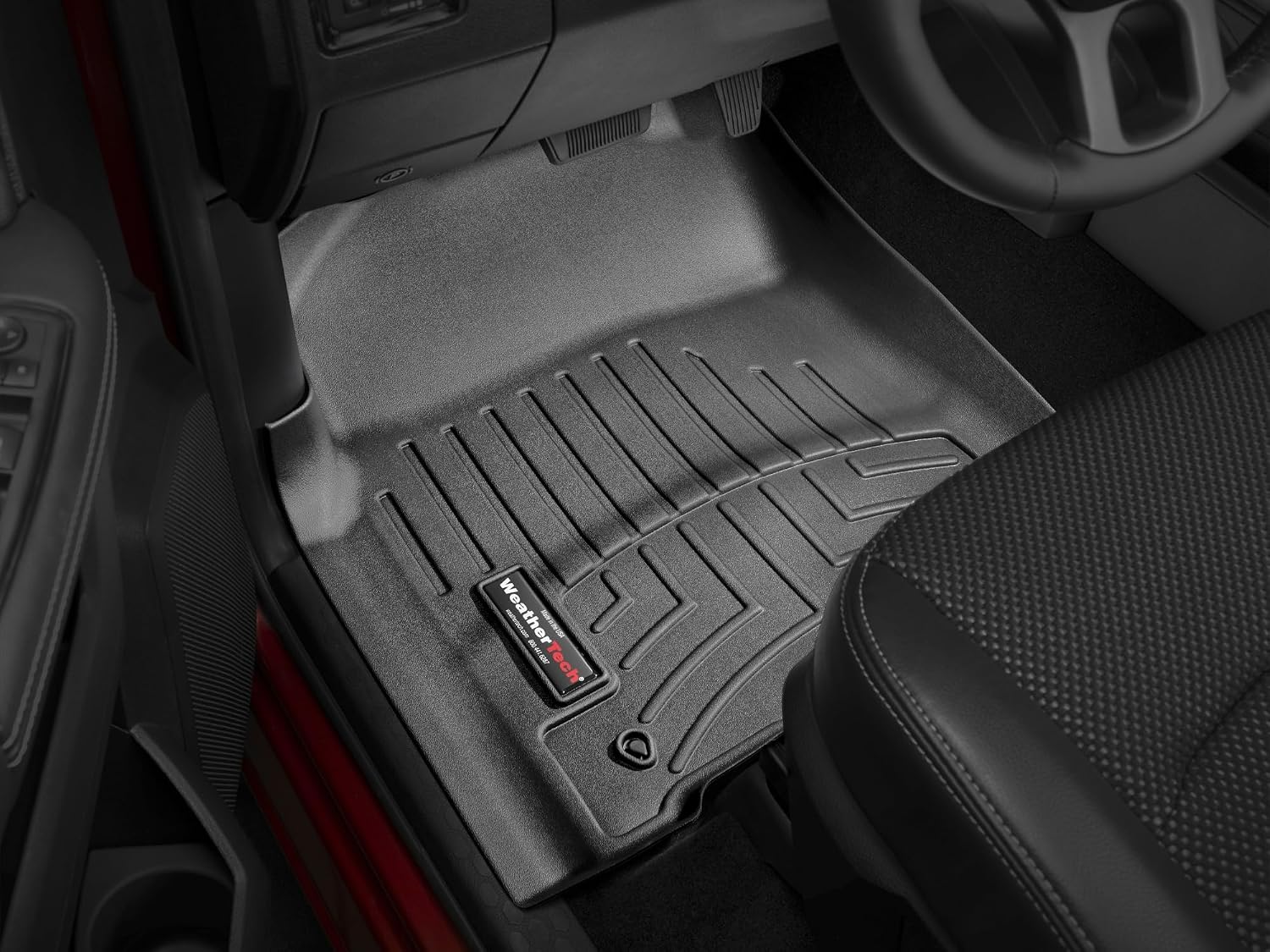 WeatherTech Custom Fit FloorLiners for Dodge Ram Truck 1500/1500 Classic - 1st Row (444781), Black