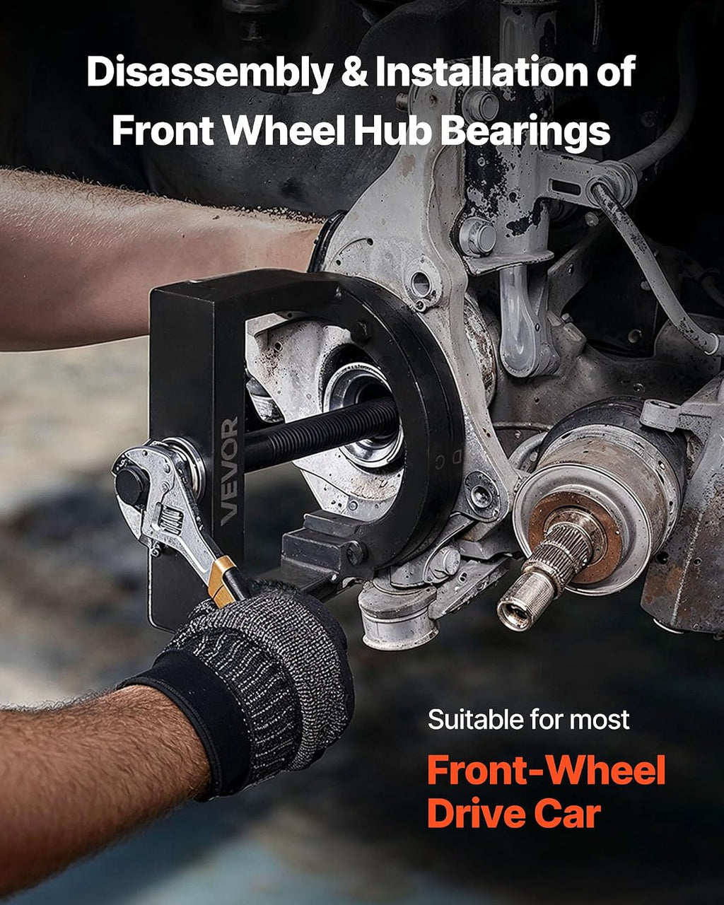 VEVOR Master Wheel Hub & Bearing Remover & Installer Kit, Fits Most Front-Wheel Drive Vehicles, Front Wheel Bearing Removal Tool, Wheel Bearing Installer Kit, Easy Bearing Swaps with No Press Required