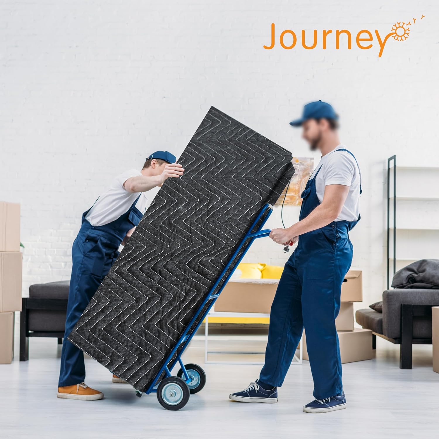 Moving Blankets 72'x80' 12 pack, (45 lb/dz weight), Heavy Duty Moving Blanket, Deluxe Quality Padded Packing Blankets for Furniture Shipping and storage, Black (12 Deluxe Black Blankets 45 lbs/Dozen)