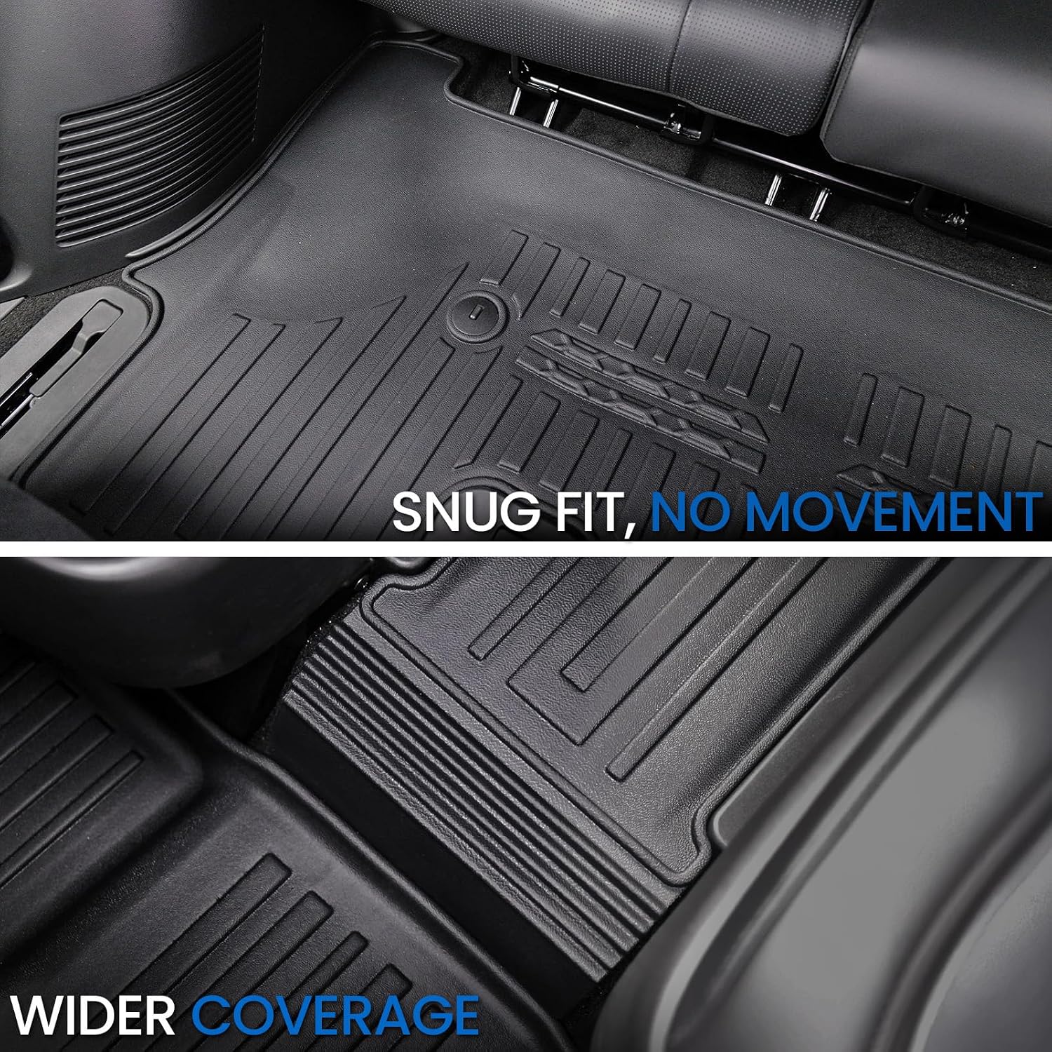 Floor Mats Set for 2026 Hyundai Palisade Gas 7&8 Seats (Not Fit Hybrid), All Weather TPE Cargo Liner Backrest Mats Trunk Lower Mat Accessories