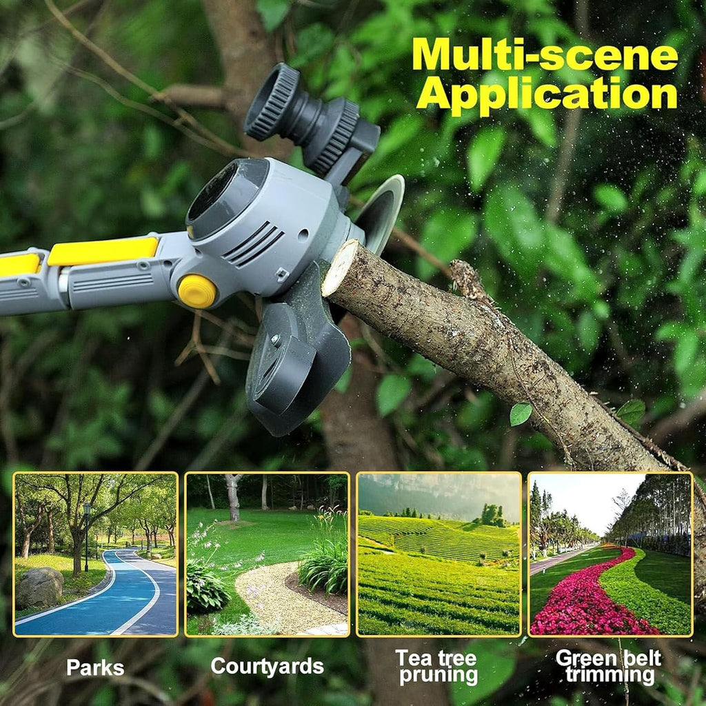 Cordless Weed Wacker, Two 1.5Ah Rechargeable Battery Powered Weed Eater, Weed Cutter with Blades, Handhold Electric Grass Trimmer, Small Lightweight Push String Trimmer for Patio, Lawn&Garden