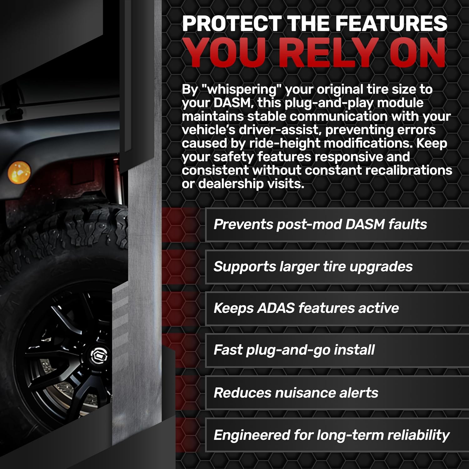 Z Automotive DASM Whisperer fits 2025-2026 Wrangler JL, Wrangler 4xe & Gladiator JT | Quick Fix | Custom Fit | Improves Handling and Performance | OEM Quality | Easy Installation