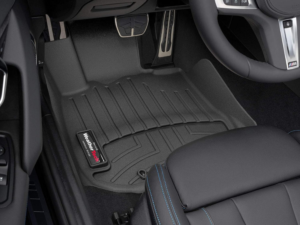 WeatherTech Custom Fit FloorLiners for BMW Z4 30i, Z4 M40i, Supra - 1st Row (4415341), Black