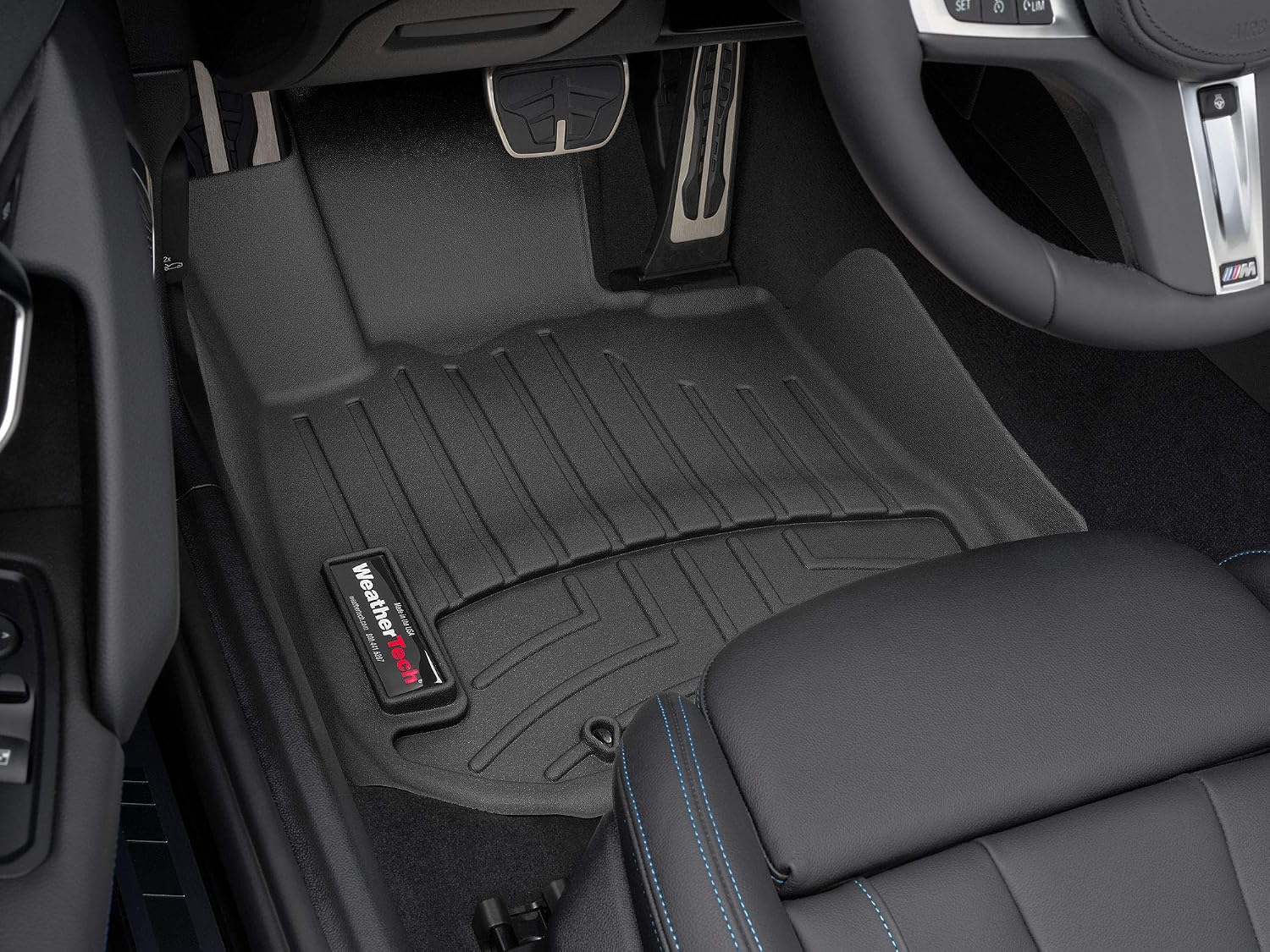 WeatherTech Custom Fit FloorLiners for BMW Z4 30i, Z4 M40i, Supra - 1st Row (4415341), Black