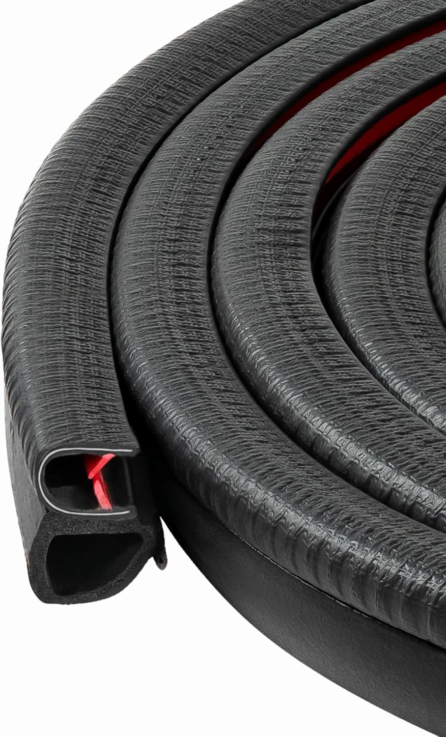 Door Rubber Seal Horizontal Bulb 0.62' Bulb Height x 0.039'-0.137' Grip Range x 0.53 U Height (100 Feet)