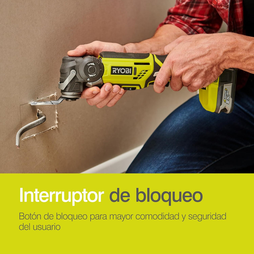 Ryobi ONE+ R18MT-0 18V Cordless Multi Tool (Zero Tool), Hyper Green
