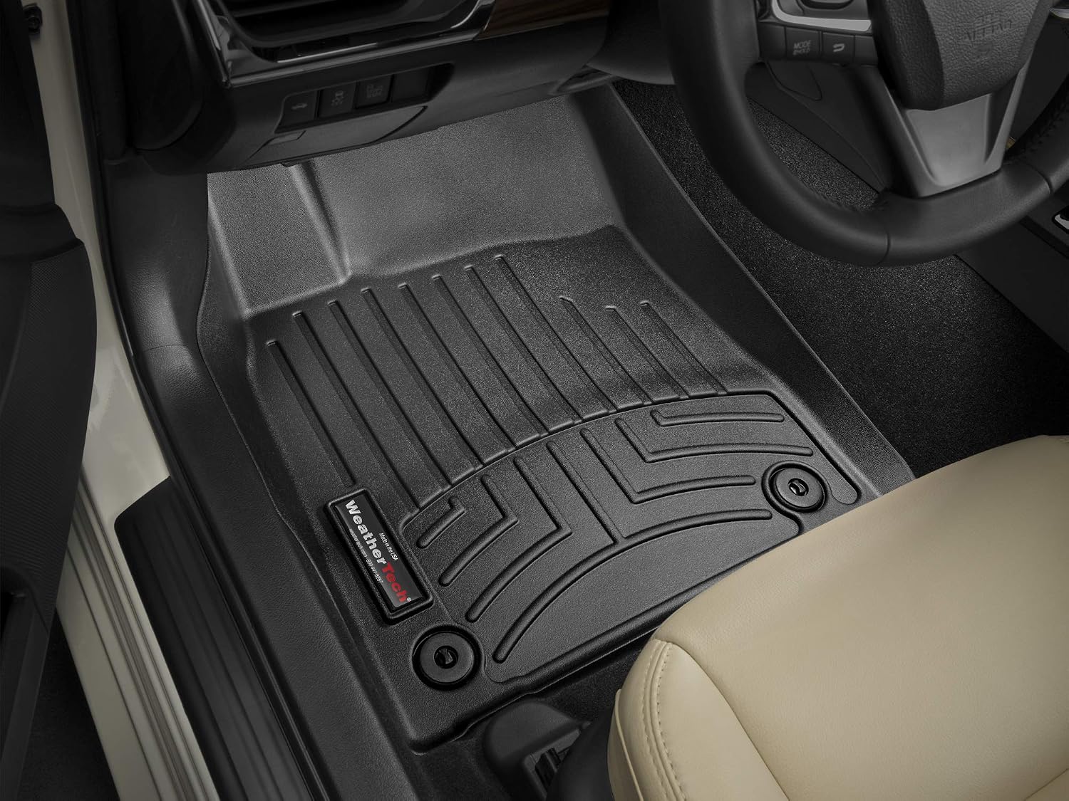 WeatherTech Custom Fit FloorLiners for Toyota Avalon - 1st Row (445031), Black