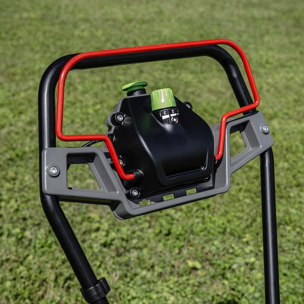 Earthquake 60V Walk Behind String Mower, Includes Two 4Ah Batteries, 22' Cutting Diameter, Three Cutting Speed Dial, 14' Never-Go-Flat Wheels, Easy Assembly, Adjustable Handlebar, Model #44965