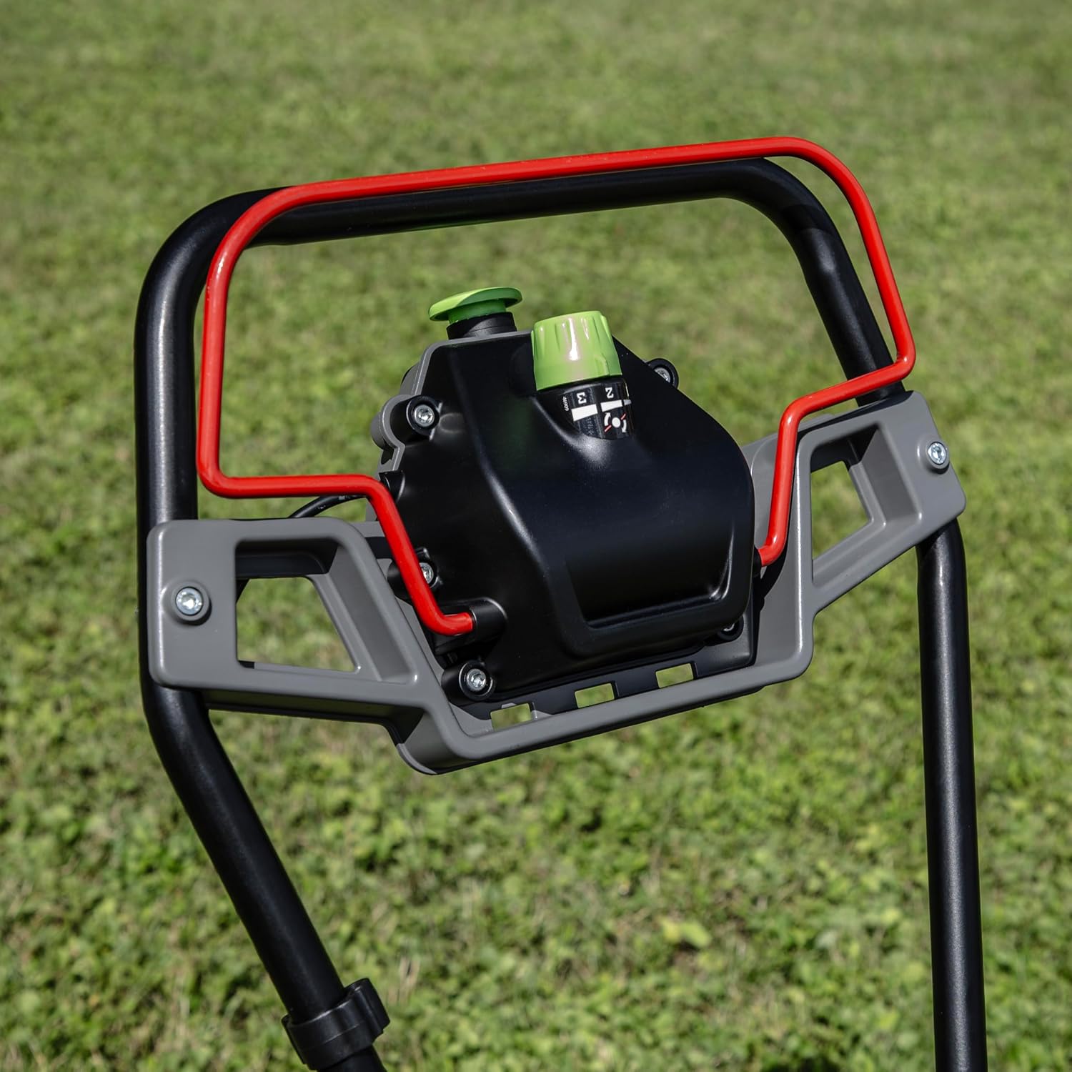 Earthquake 60V Walk Behind String Mower, Includes Two 4Ah Batteries, 22' Cutting Diameter, Three Cutting Speed Dial, 14' Never-Go-Flat Wheels, Easy Assembly, Adjustable Handlebar, Model #44965