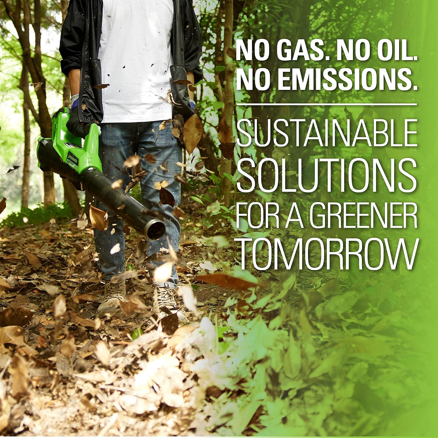 Greenworks 40V (115 MPH / 430 CFM) Brushless Axial Leaf Blower, 2.0Ah Battery and Charger Included