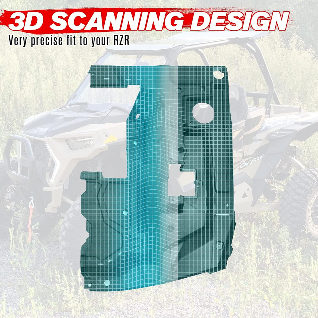 A & UTV PRO Right Side Rear Box Section for 2014-2023 Polaris RZR XP 1000/4 1000/Turbo - Combined Trunk Bed Storage Carrier Luggage Accessories, Replace OEM 5454270, RH, Black