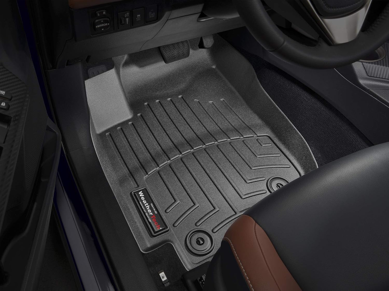 WeatherTech Custom Fit FloorLiners for Toyota RAV4, RAV4, RAV4-1st Row (445101), Black